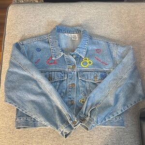 Vintage Disney Mickey Mouse Embroidered Denim Jacket